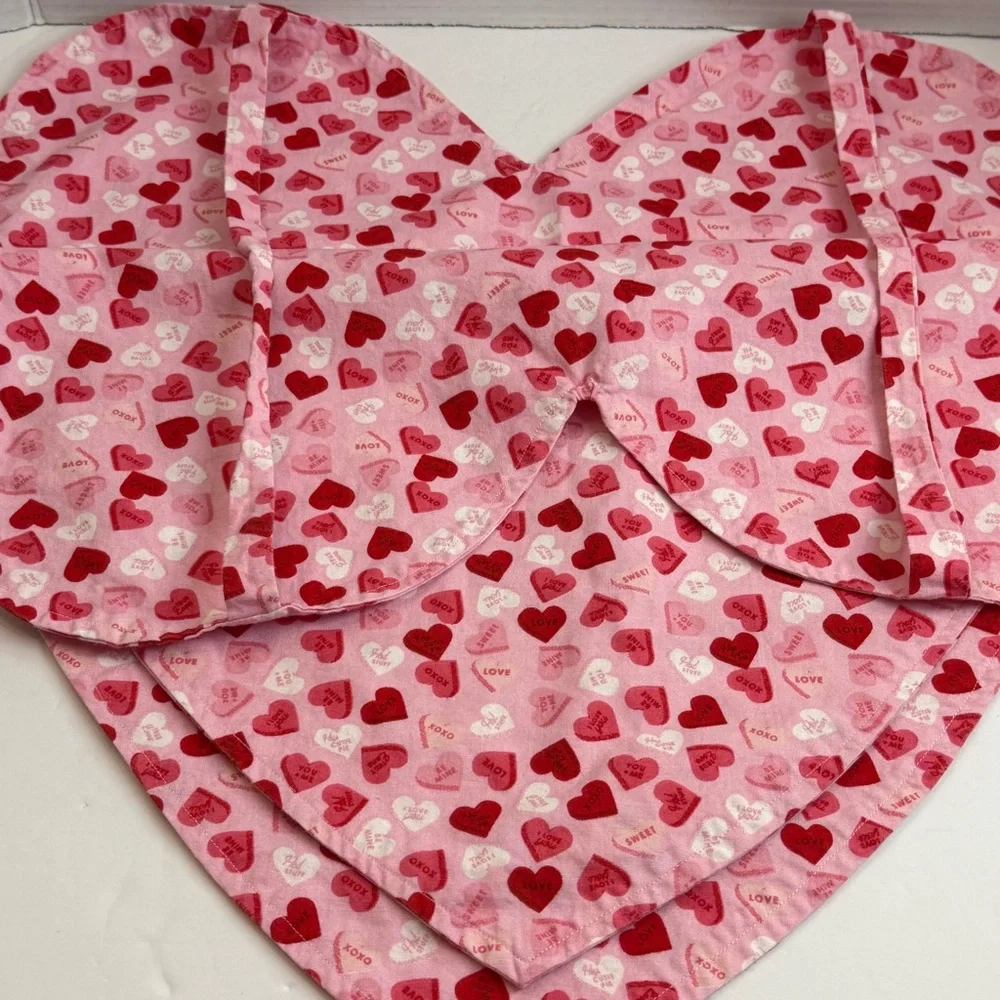 🆕 Handmade Reversible Heart Makeup 💄 Apron 💖 “Love Hearts” Design by Me 💖